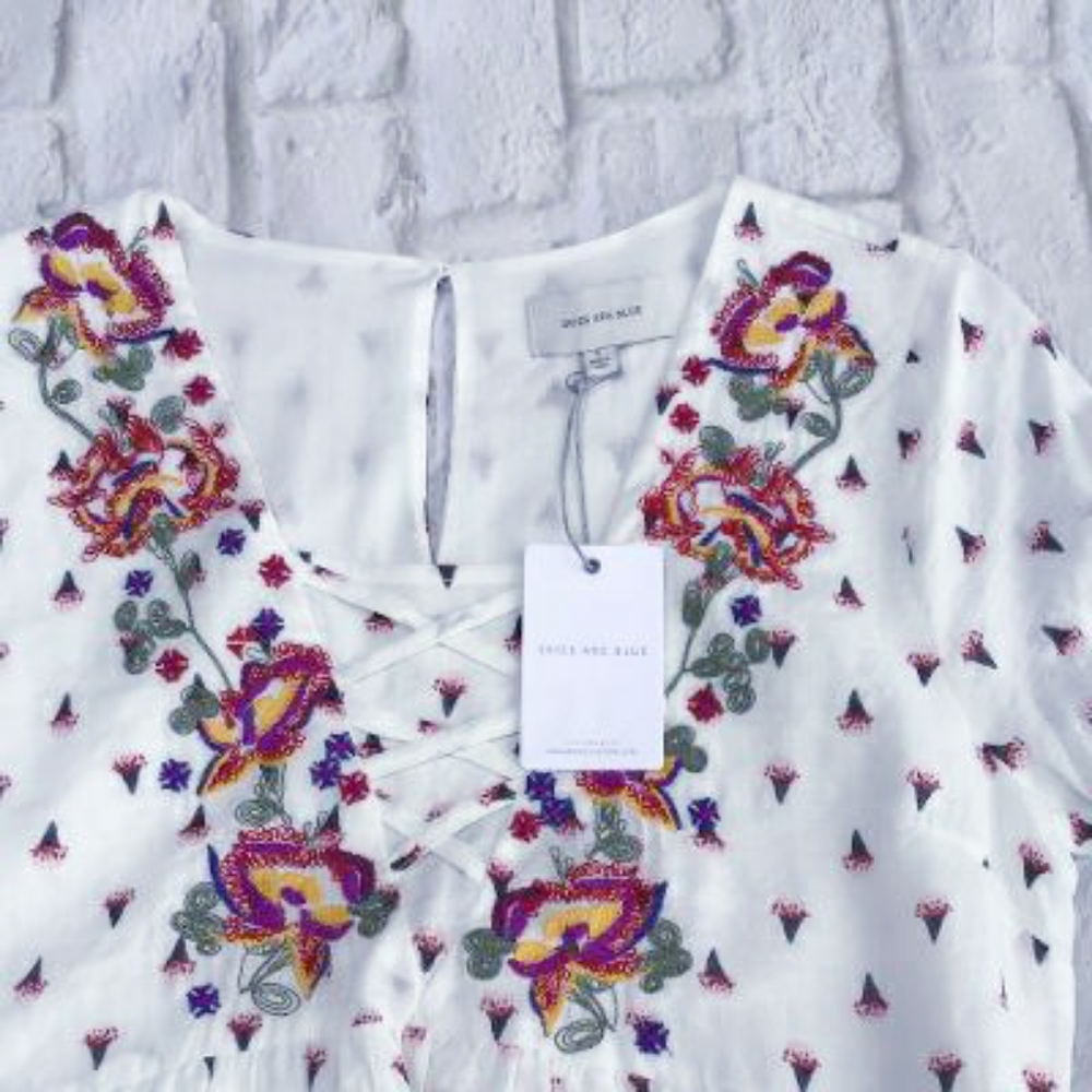 SKIES ARE BLUE Stitch Fix Boho Embroidered Dress - Picture 2 of 10